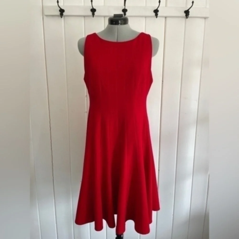 Calvin Klein Paneled Fit & Flare Sleeveless Dress - Petite